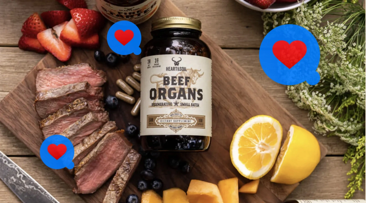 Heart and Soil Beef organs with Reactions